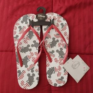 Mickey Mouse patriotic flip flops